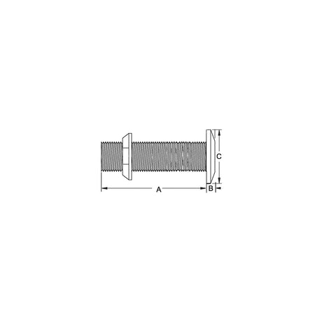 Groco THXL Bronze Extra-Length Thru-Hull With Nut, NPS Thread