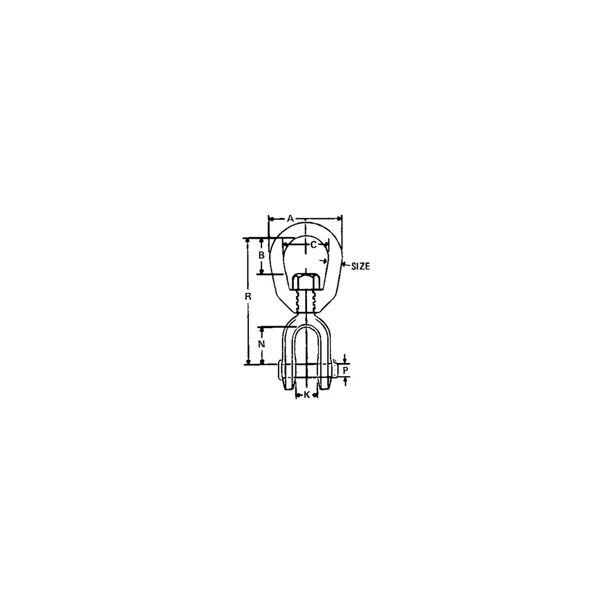 Galvanized Jaw & Eye Swivel, 5/16"