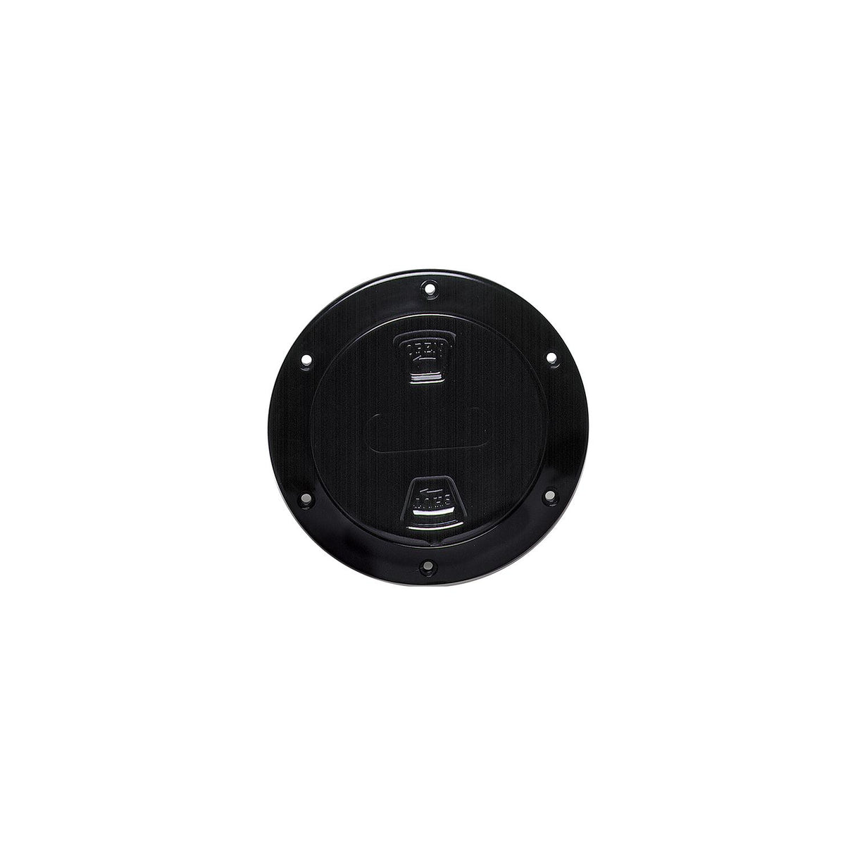 Beckson Screw Out Deck Plate With Standard Trim Ring, Dimple Center