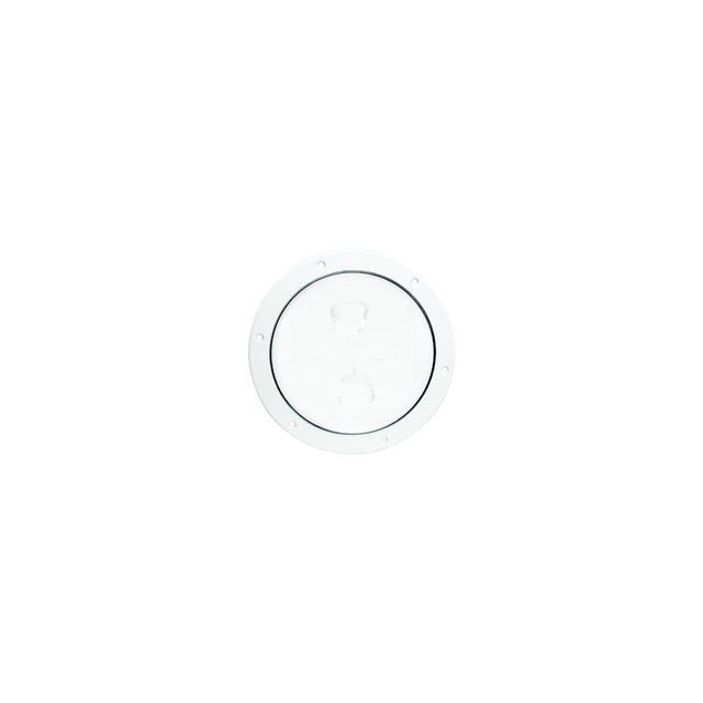 Beckson Screw Out Deck Plate With Standard Trim Ring, Smooth Center