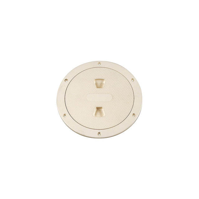 Beckson Screw Out Deck Plate With Standard Trim Ring, Diamond Center