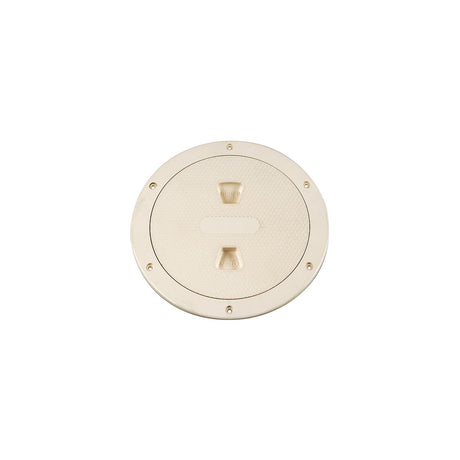 Beckson Screw Out Deck Plate With Standard Trim Ring, Diamond Center