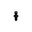Gas Prop Bracket Ball Stud, 10 mm ball
