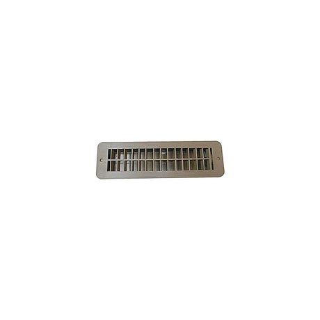 Floor Register with damper - Tan - OD 12" x 3 1/2" , Cut Out 10" x 2 3/8"