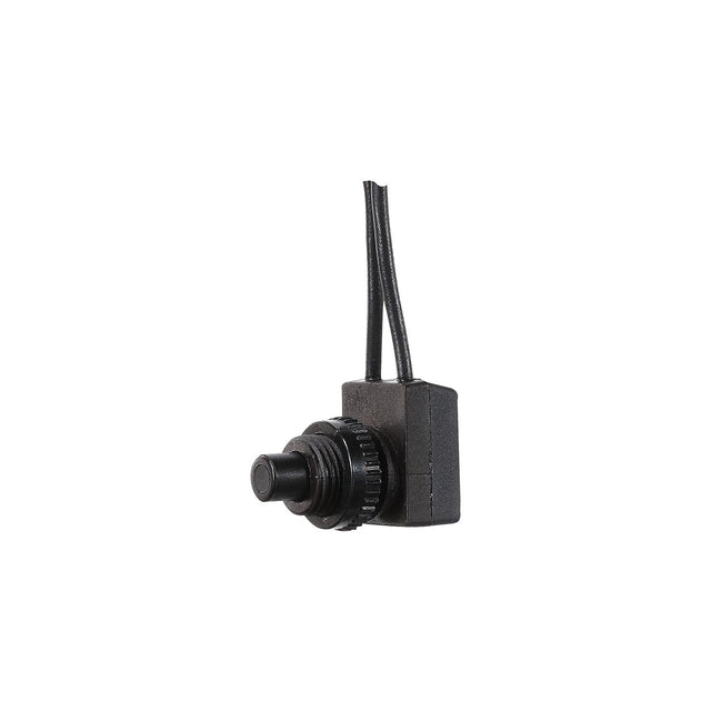 Push Button On/Off Switch - 10 Amp - SPST with 4.5" Leads