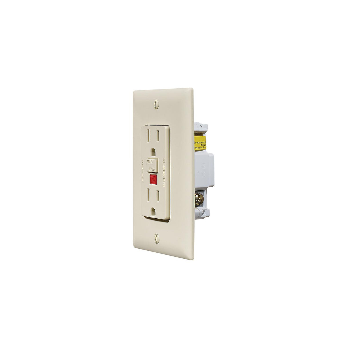 Ivory Dual GFCI Outlet w/Cover-Plate