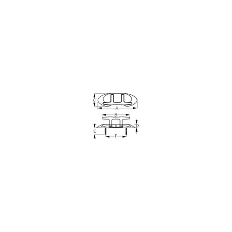 SeaDog 041404 Folding Stud Mount Cleat | Investment Cast 316 Stainless Steel