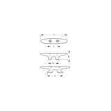 SeaDog 0433821 Heavy Duty Nylon Cleat, Flat Dark Earth