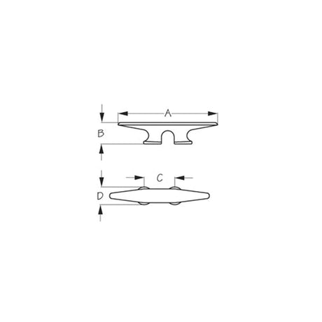 Sea-Dog 046046 Weldable Aluminum Cleat, 6"