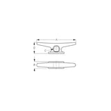 Sea-Dog 046210 Large Weldable Aluminum Cleat, 10"