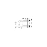Sea-Dog 0801551 Stern Eye - Stainless Steel, 1/2"