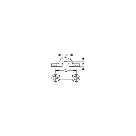 Sea-Dog 0812761 Pad Eye Chrome/Bronze 3/8", 1 pr.