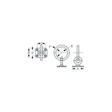 Sea-Dog 089513 Swivel Eye Plate with Ring, A:2", B:1-9/16", C:1-3/8", D:1", E: 1-15/16" F:5/16" #10 FH