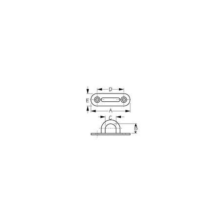 Sea-Dog 089703 Oblong Pad Eye 3-3/16" Stainless