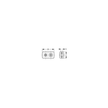 Chrome Plated Zinc Cable Clamp, Bulk