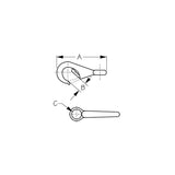 Seadog 1461221 Fast Eye Boat Snap, Stainless, Size 2
