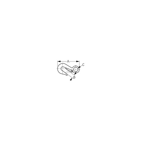 Seadog 1463001 Stainless Steel Safety Snap, 3-15/16"