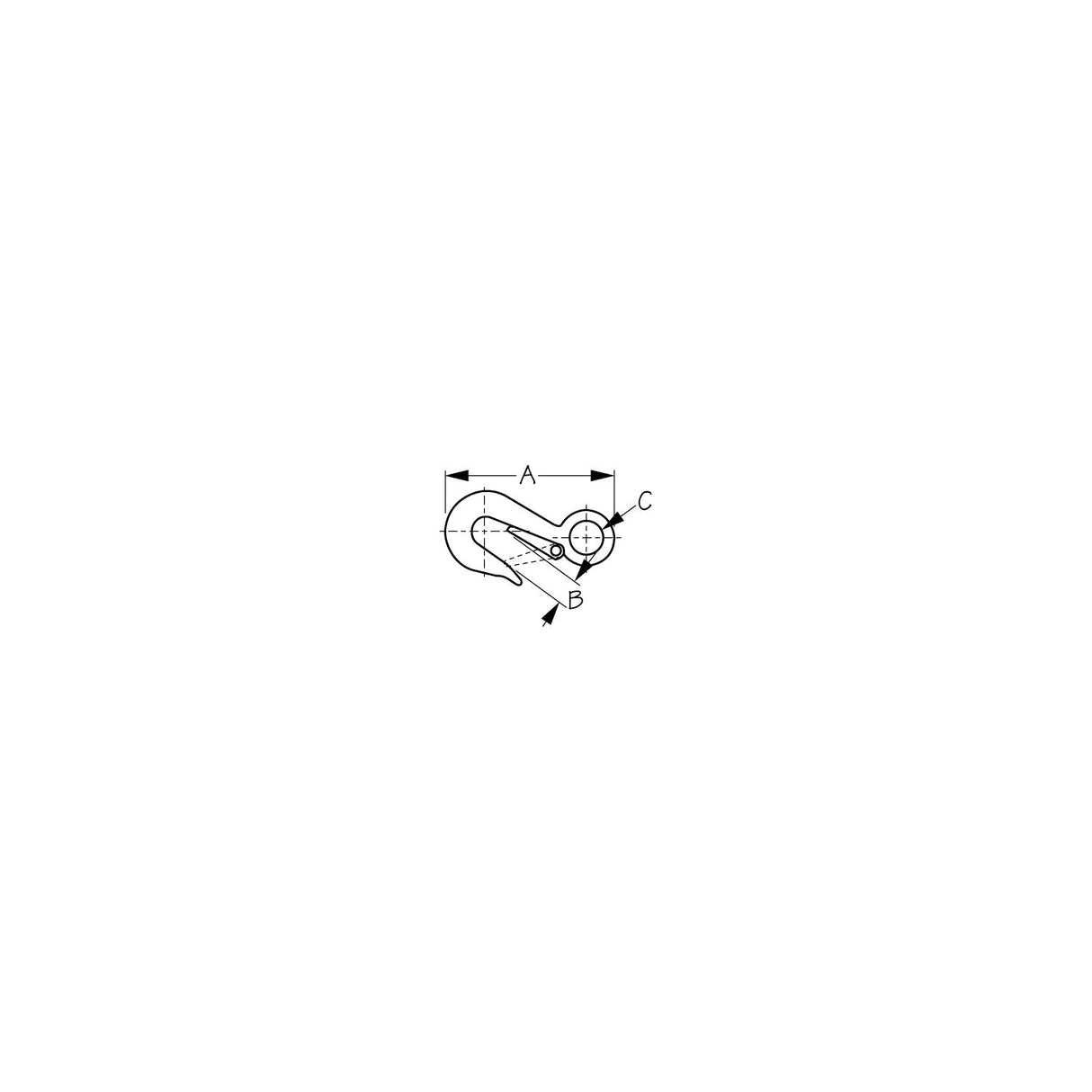 SeaDog 1463051 Fast Eye Safety Snap Hook | 11.900 lb Capacity | 1/8" Diameter