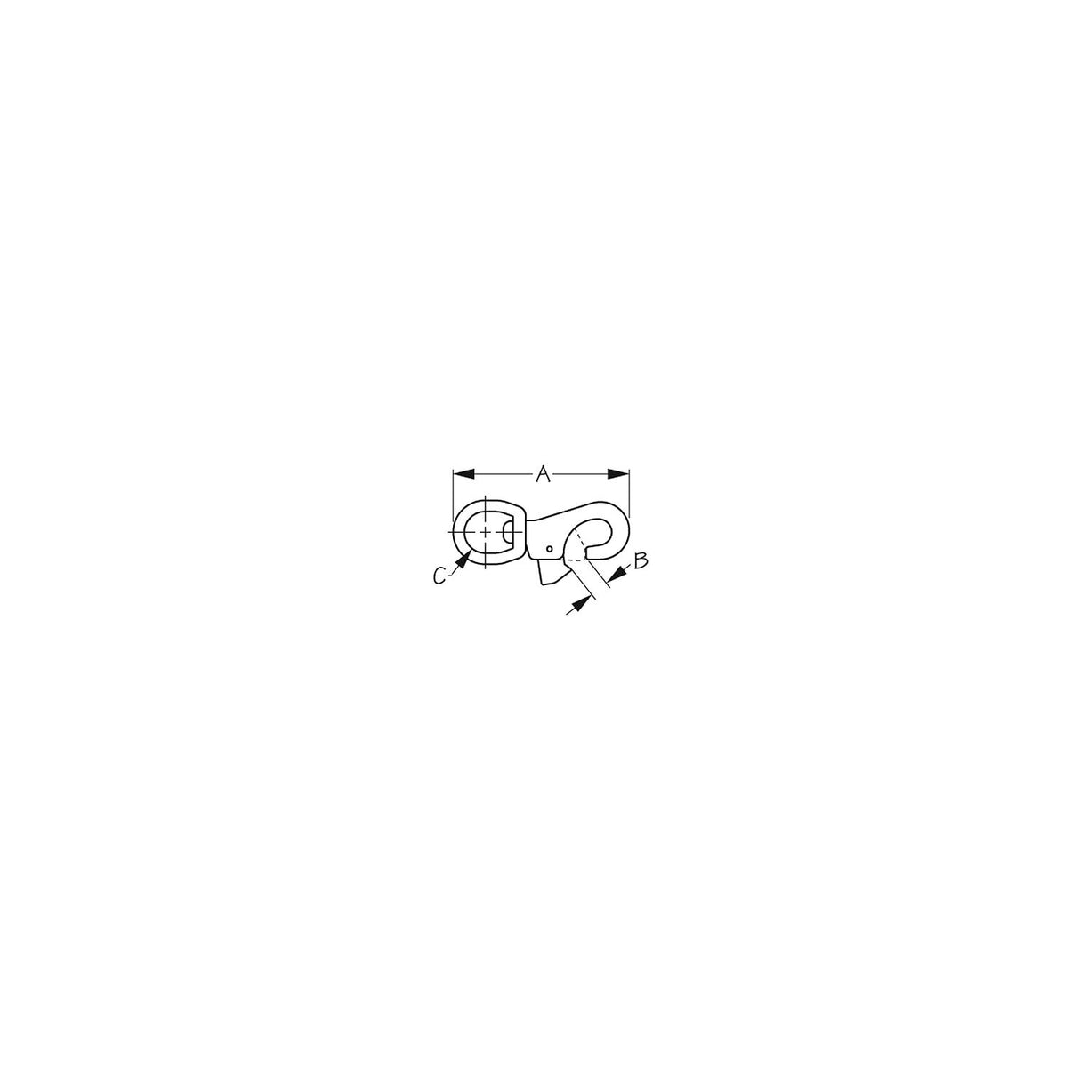SeaDog 1463331 Bull Nose Swivel Snap | Cast 316 Stainless Steel | 1" Diameter