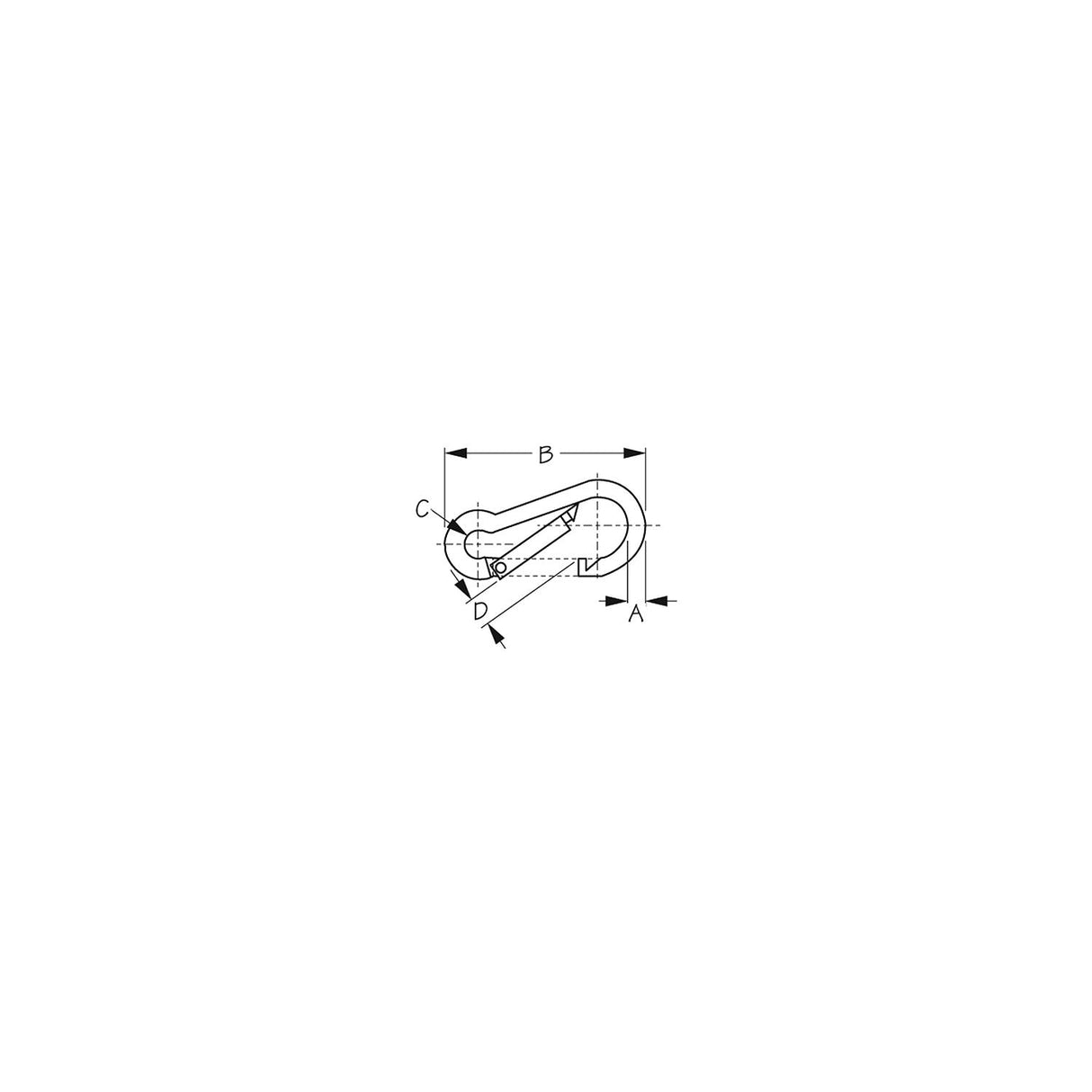 3-1/4" Stainless Steel Snap Hook