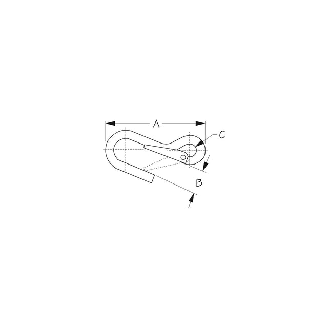 Spring Hook - Plated Steel