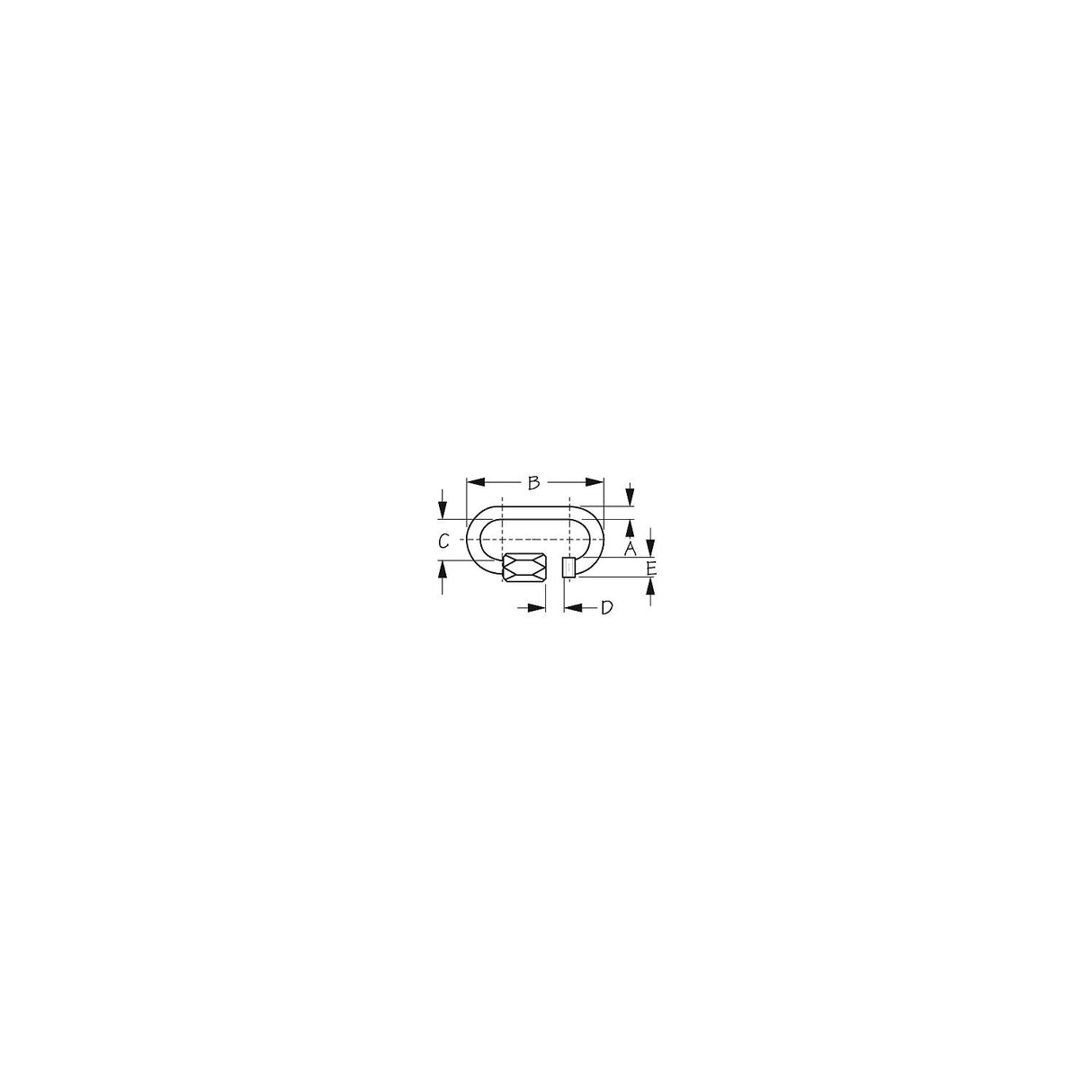 Quick Link-Galvanized, 3/8" x 3-1/2"