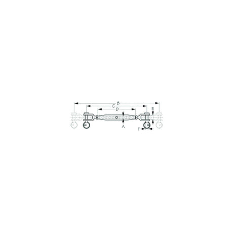 Sea-Dog 185106 Jaw & Jaw Turnbuckle