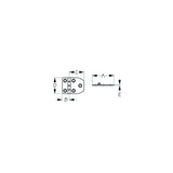 Sea-Dog 2010201 Stainless Door Hinge Short Side Door Hinge #8, 2/cd