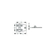Sea-Dog 2035101 Dampening Short Side Door Hinge, #8 FH, Weight= .09/ .18 A= 2-1/8", B=11/16" C= 1-7/16", D= 1-1/2", E= 1/16"