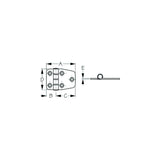 Sea-Dog 2035101 Dampening Short Side Door Hinge, #8 FH, Weight= .09/ .18 A= 2-1/8", B=11/16" C= 1-7/16", D= 1-1/2", E= 1/16"