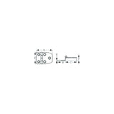 Sea-Dog 2035121 Dampening Offset Short Side Door Hinge #8 FH Weight .10/ .20 A=2-18", B=5/8", C=1-3/8", D=1-1/2", E= 1/16",  F=3/8"