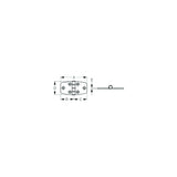 Sea-Dog 2035301 Dampening Door Hinge, #8 FH, Weight= .11/ .22 A= 2-7/8" , B=1-7/16", C=1-7/16" D=1-1/2", E=1/16"