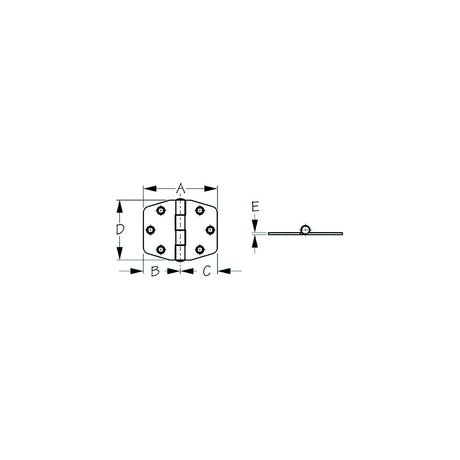 Sea-Dog 2038011 Dampening Heavy-Duty Hinge