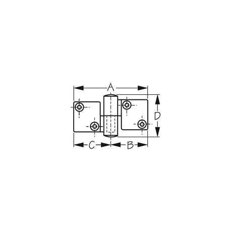 SeaDog Take-Apart Hinge | Investment Cast 316 Stainless Steel | #10 Fastener | 3-1/2" x 2"