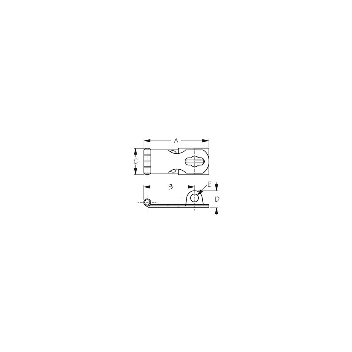 Sea-Dog 2211241 Stainless Steel Safety Hasp, 3-11/16"
