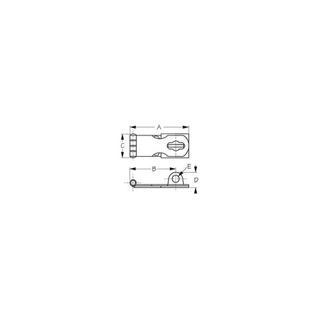 Sea-Dog 2211241 Stainless Steel Safety Hasp, 3-11/16"