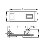 SeaDog 221135 Heavy Duty Swivel Hasp Flush Style | 304 Stainless Steel | #8 Fastener | 3-1/8" x 1-1/8"
