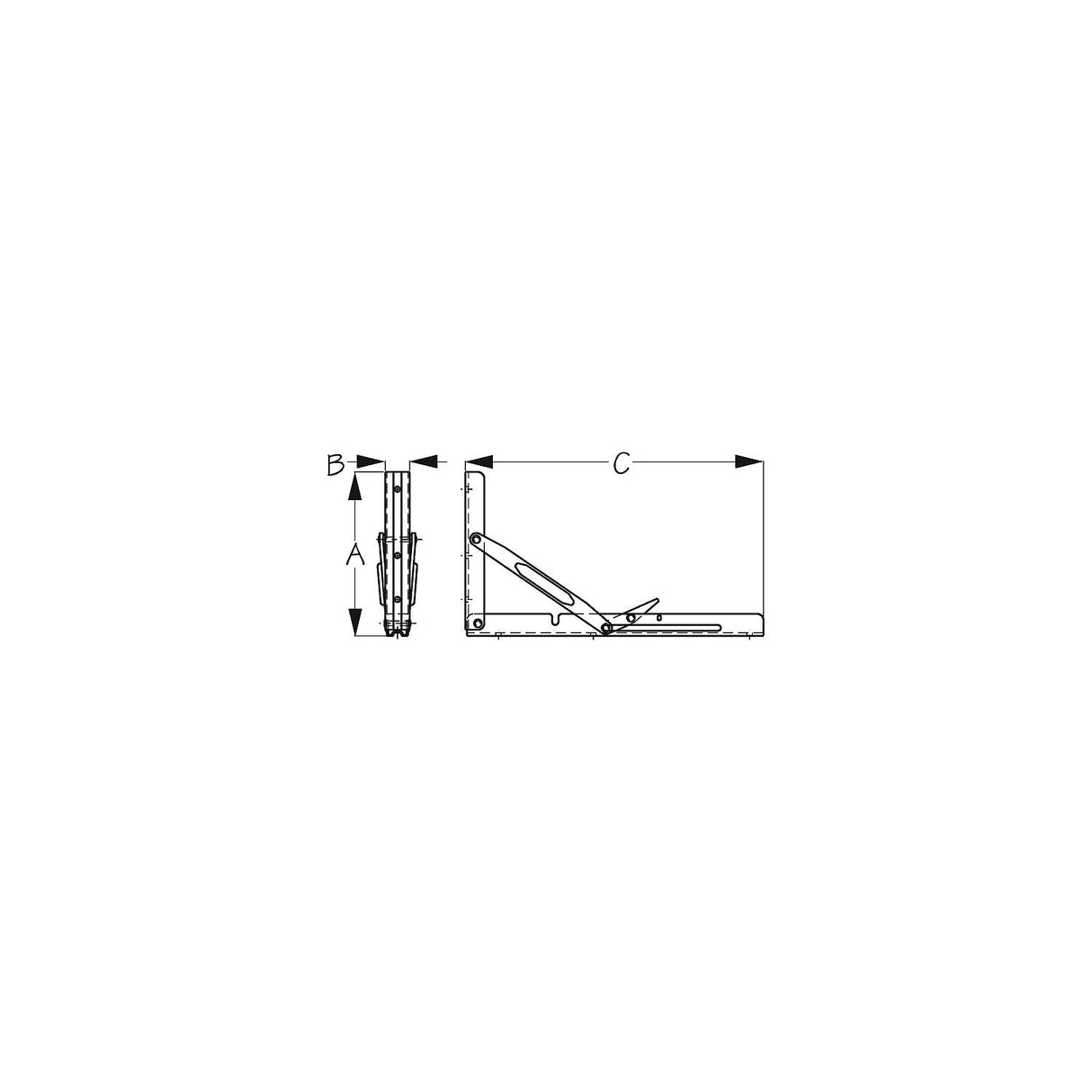 SeaDog 221355 Heavy-Duty Folding Table Support Brackets, 1 pr.