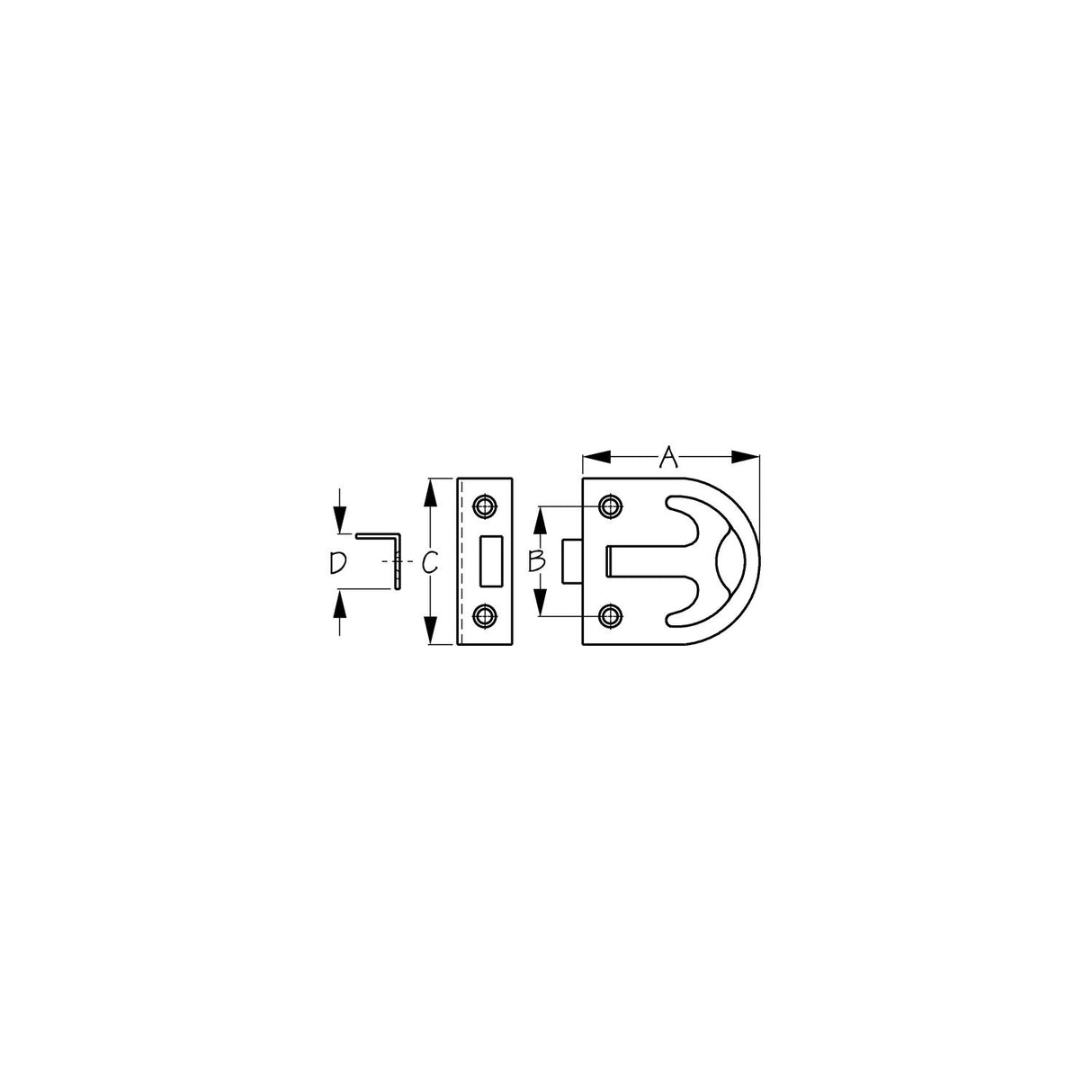 SeaDog 221920 Loaded Ring T-Handle Pull Latch | Investment Cast 316 Stainless Steel | #8 Fastener