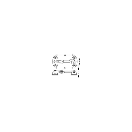SeaDog 222090 Gooseneck Hook & Swivel, Chrome/Brass, 5-5/8"