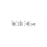 Sea-Dog 222121 Safety Hasp, , A:3", B:2-5/16", C:1", D: 3/4", E: 3/8", #6 FH, Brass