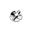 Sea-Dog 2223601 Door Stop Button, A=1-3/16" , B=1/2" C=1", D=1-3/4", E= 1-11/16" Chrome