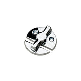 Sea-Dog 2223601 Door Stop Button, A=1-3/16" , B=1/2" C=1", D=1-3/4", E= 1-11/16" Chrome