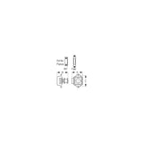 SeaDog 225310 Push Button Rim Latch - Square | Stainless/Plastic Housing