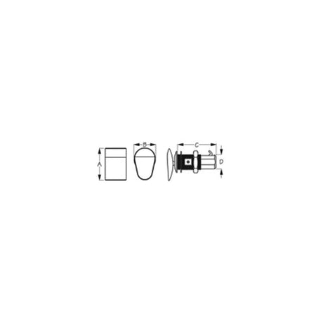 Seadog 225420-1 Push Button Cabinet Latch, Rectangular