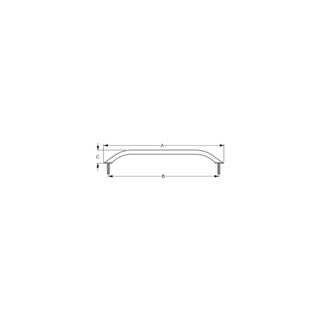 SeaDog 2542091 Stud Mount Flanged Grab Rail, Stainless, 10"