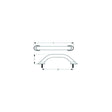 SeaDog LED 12V Stud Mount Hand Rail | (6) Blue LED's | Formed 304 Stainless | 5/16" Fastener