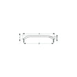 Sea-Dog 2546091 Stud Mount Handrail, Tube: 3/4", A:24", B:22-1/2", C:2", D:1-1/4" Fastener: 5/16"-18 Nut, Stainless