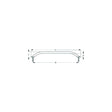 Sea-Dog 2546281 Stud Mount Flanged Handrail, Tube: 7/8" A: 25-1/4" , B: 24-1/4"  , C: 2-1/4", D:1-1/2" , Fastener: 5/16"-18,Stainless