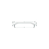 Sea-Dog 2546281 Stud Mount Flanged Handrail, Tube: 7/8" A: 25-1/4" , B: 24-1/4"  , C: 2-1/4", D:1-1/2" , Fastener: 5/16"-18,Stainless